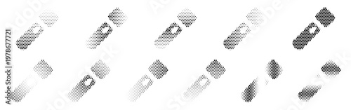 Flashlight Off Halftone Icon Collection – Flashlight Off Dotted Circles Halftones Geometric Dots Gradient – Dot Spray Gradient Vector Set for Modern Graphic Design
