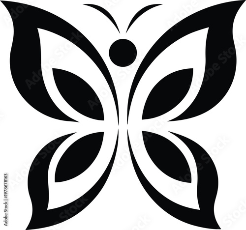 Simple butterfly silhouette design vector illustration