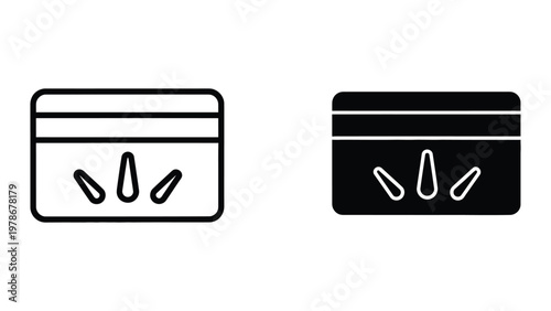 Contrast between light and dark credit card magnetic stripe icons