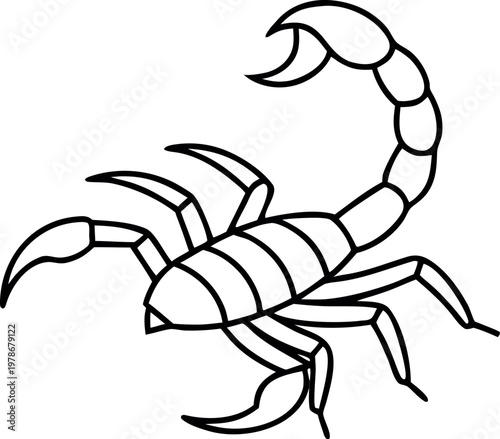  scorpion  line art vector,  scorpion outline vector