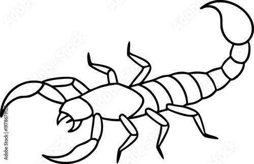  scorpion  line art vector,  scorpion outline vector