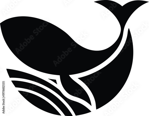 Stylized bird in flight with leaves vector illustration