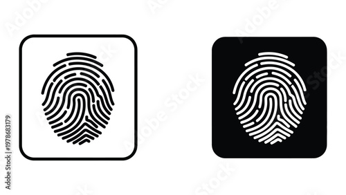 Comparison of fingerprint images on contrasting backgrounds for biometric identification.