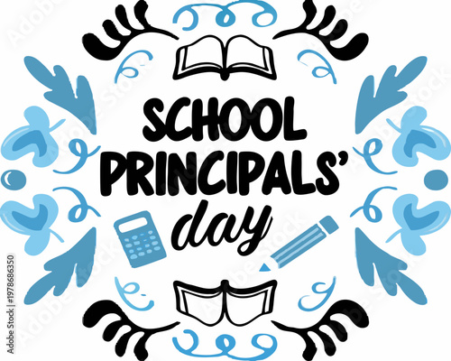 National School Principals’ Day Vector Art, Honoring School Leaders Isolated on White