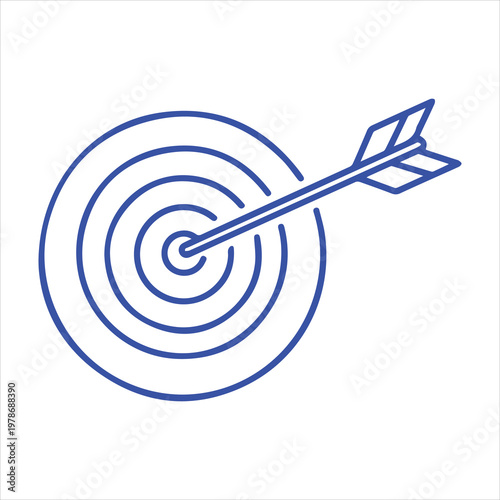 Target featuring a centered arrow illustrates the concept of hitting performance benchmarks accurately.