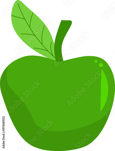 Green Apple Illustration
