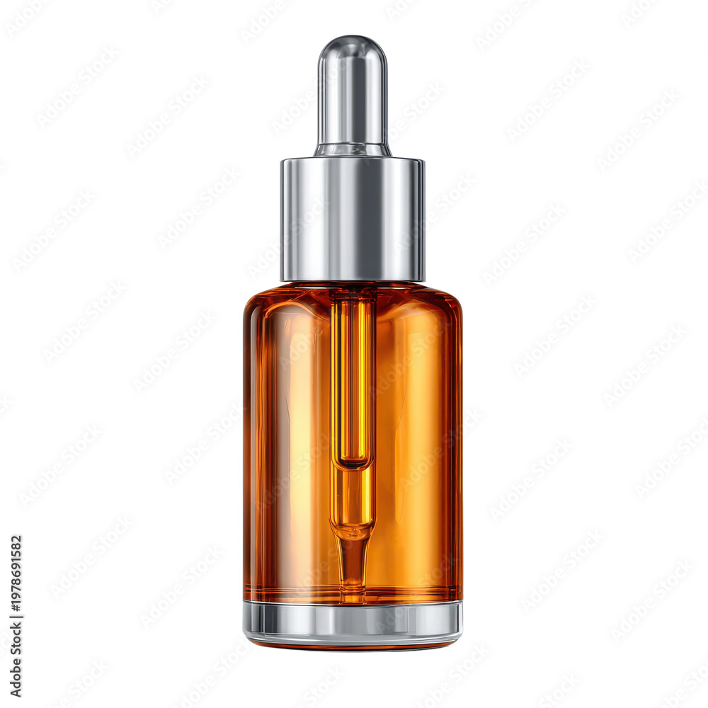 Naklejka premium Cosmetic Face Serum Bottle isolated on transparent background