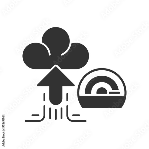 Cloud Upload Speed Icon