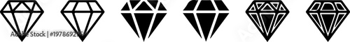 set of diamond icons