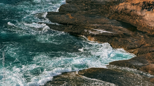 La Caleta volcanic coastline with ocean cliffs and natural landscape in Tenerife, Canary Islands