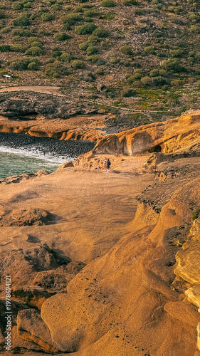 La Caleta volcanic coastline with ocean cliffs and natural landscape in Tenerife, Canary Islands