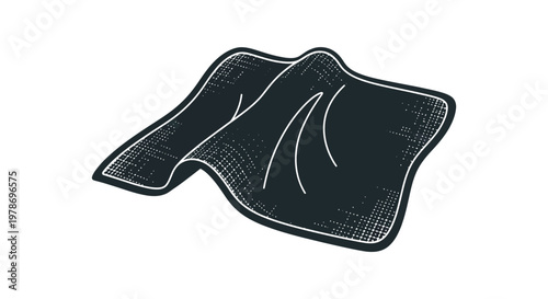 Abstract black cloth draped artfully a striking visual silhouette high quality