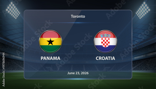 Panama vs Croatia Soccer Match Scoreboard