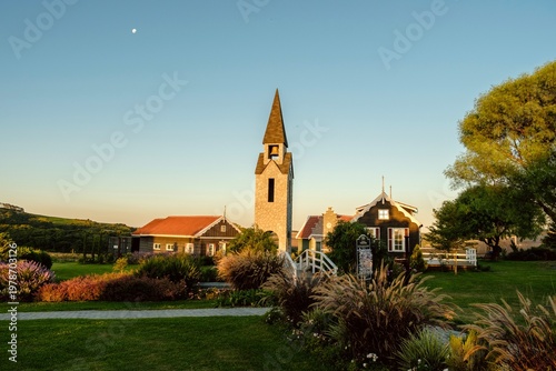 church at sunset
