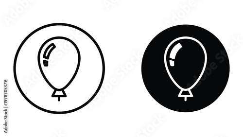 Two variations of a hot air balloon icon