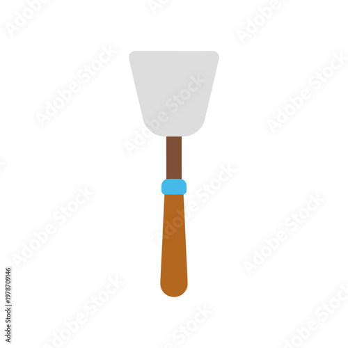 Kitchen spatula flat vector illustration perfect for cooking baking and various culinary applications useful for flipping spreading and mixing ingredients.
