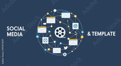 Bold 'MEDIA' text creates a modern, confident feel. Ideal for marketing materials, website design, or as a background element conveying communication 