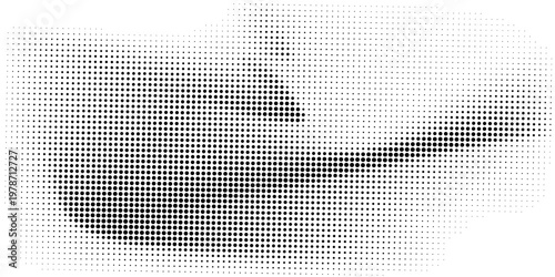 Grunge halftone gradient background. Faded grit noise texture. White and black sand wallpaper. Retro pixelated backdrop. Anime or manga style comic overlay. Vector graphic design textured template