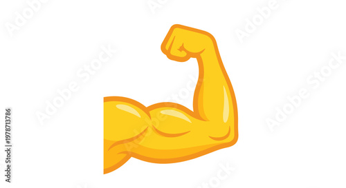 Bild auf Leinwand Biceps 3d isolated emoji gesture illustration