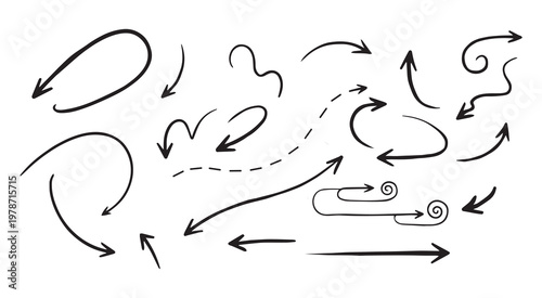 Hand-drawn Sketch Annotation Elements Set