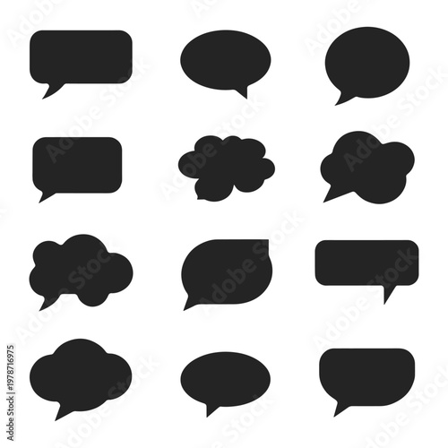 lat communication icons collection messaging calling networking symbols modern vector set