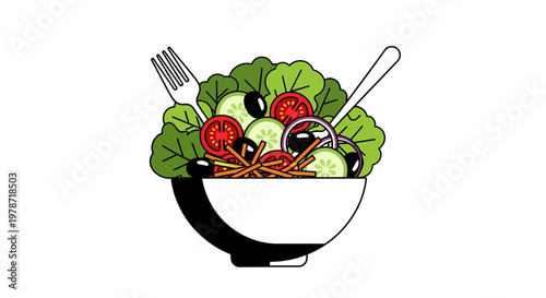 A bowl of fresh vegetable salad.