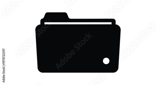 A stark black outline depicts a classic computer floppy disk representing data storage a digital silhouette high quality