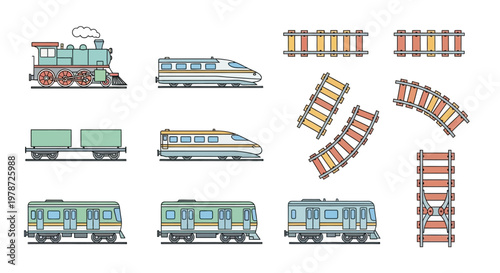 Train Locomotive Rail Transportation Vehicles.