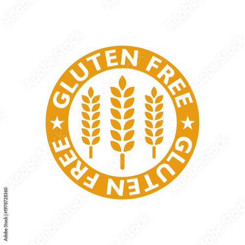 Gluten free icon sign isolated on white background