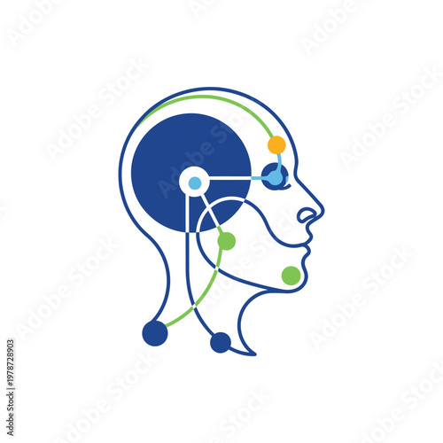 Brain with colorful neural connections.