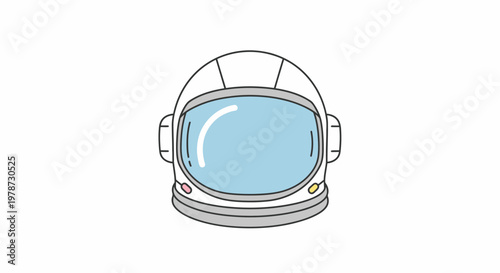 Astronaut helmet with blue visor.