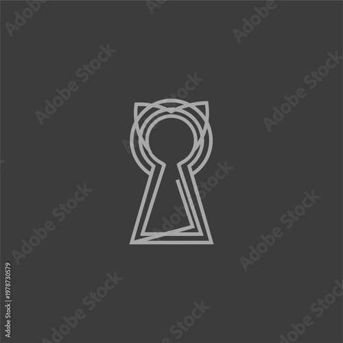 Minimalist Key Design Element Icon.