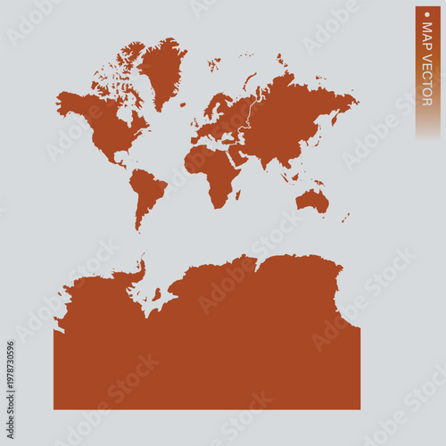 Continents With Antarctica map