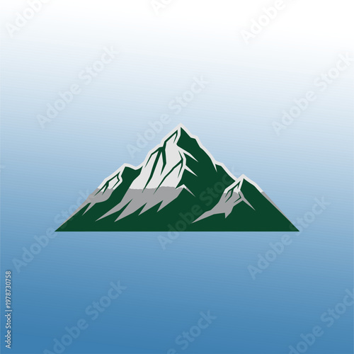 Mountain Peak Landscape Nature Scene.