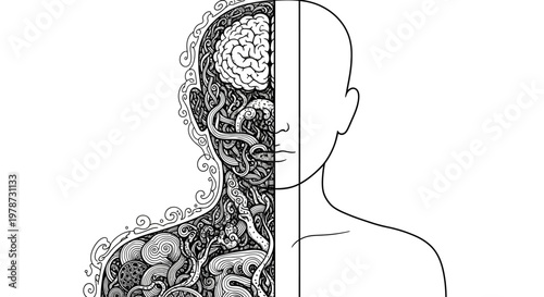 Contrasting human psyche concept