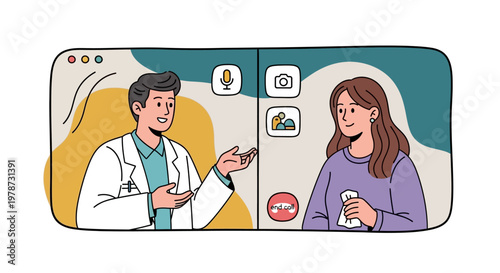 Online doctor consultation on smartphone