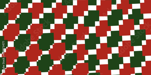 Christmas, A checkered pattern with red and green squares. Christmas gift, Christmas invitation. Golf Pattern, Christmas Pattern,eps.10