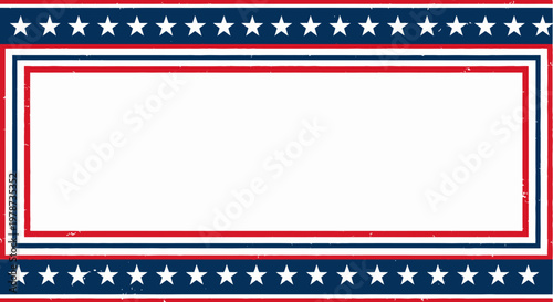 American Flag Stars and Stripes Patriotic Border Design