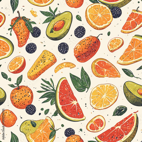Food Pattern Design Very Cool