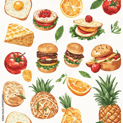 Food Pattern Design Very Cool