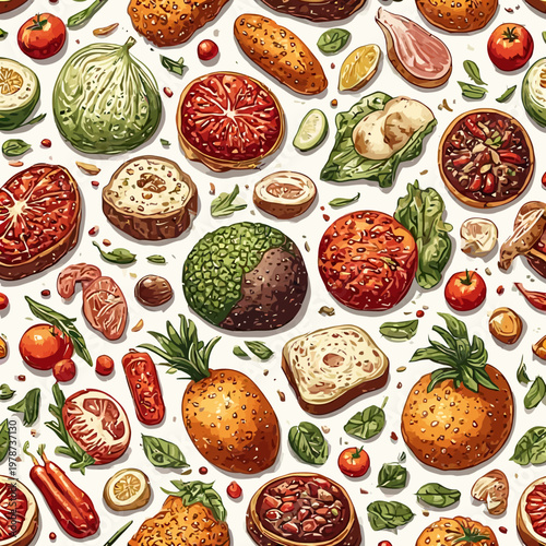 Food Pattern Design Very Cool