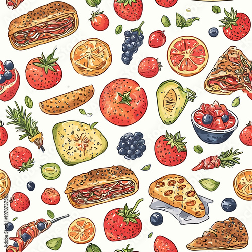 Food Pattern Design Very Cool