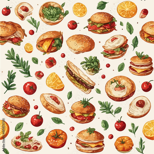 Food Pattern Design Very Cool