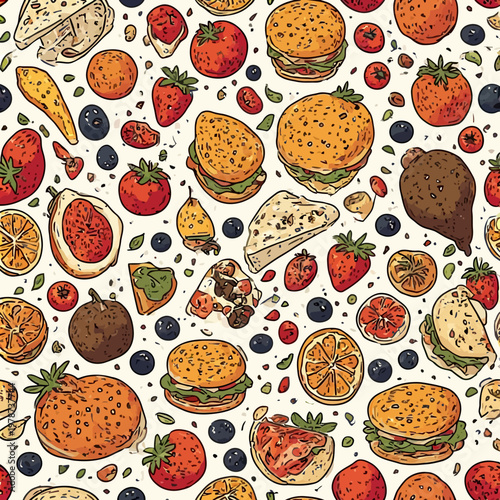 Food Pattern Design Very Cool