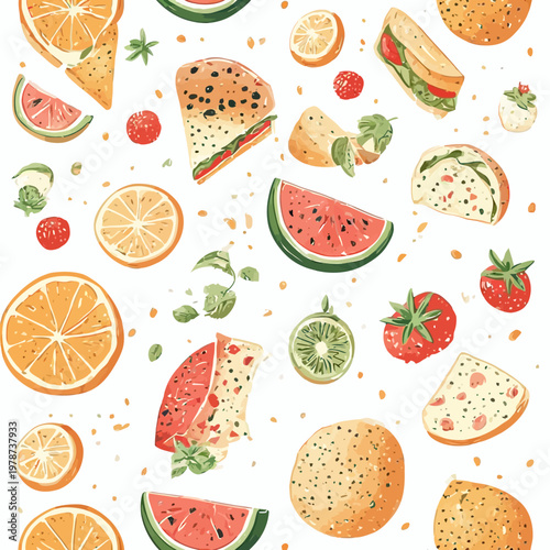 Food Pattern Design Very Cool