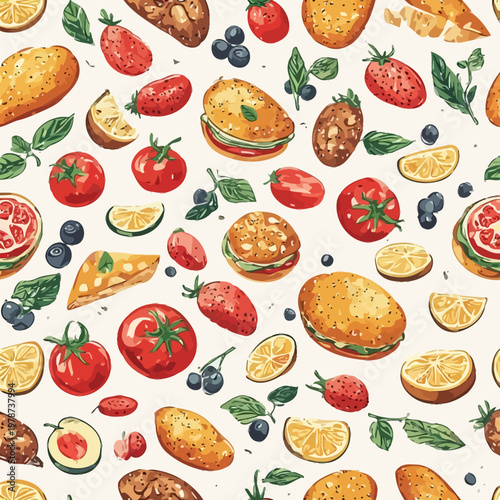 Food Pattern Design Very Cool