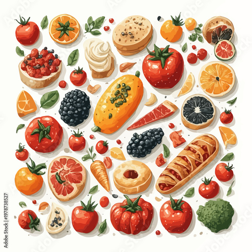 Food Pattern Design Very Cool