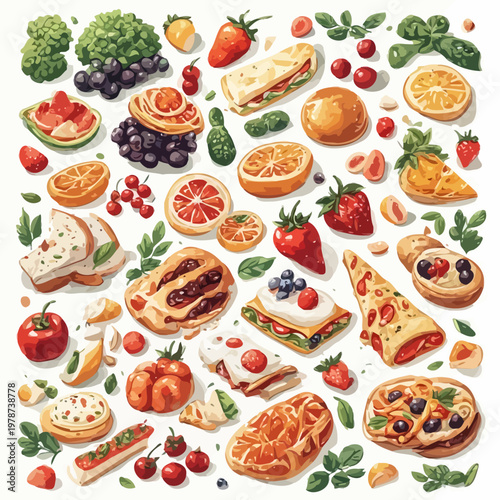 Food Pattern Design Very Cool