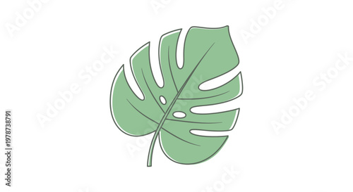 Large green leaf with holes.