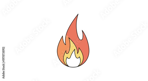 Flame icon burning fire symbol.
